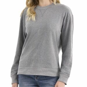 TIME AND TRU Heather Gray Lightweight Crewneck Sweatshirt